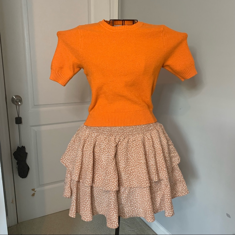 Print Ruffle Skirt
